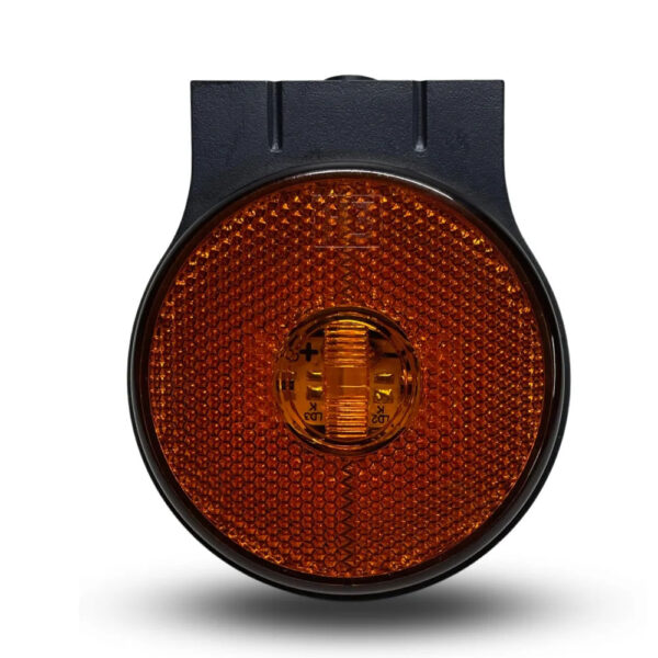Lanterna Lateral Carreta LED Laranja 65mm 12V 24V com Fio