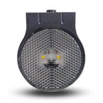 Lanterna Lateral Carreta LED Cristal 65mm 12V 24V com Fio