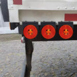 Lanterna Lateral Carreta LED Laranja 85mm 12V 24V com Fio