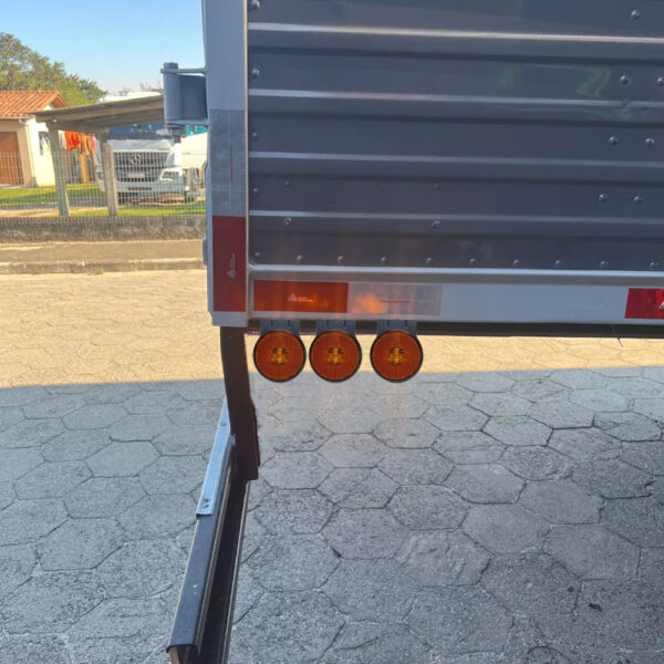 Lanterna Lateral Carreta LED Laranja 65mm 12V 24V com Fio
