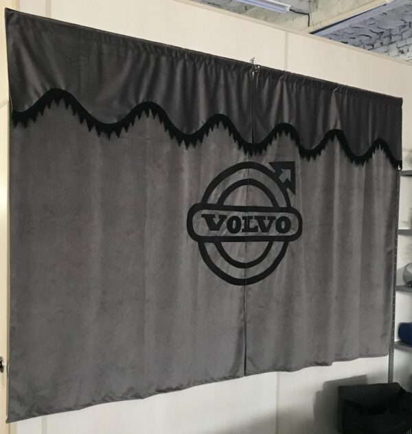 Cortina para Caminhão divisória (Meio) de veludo com logomarca