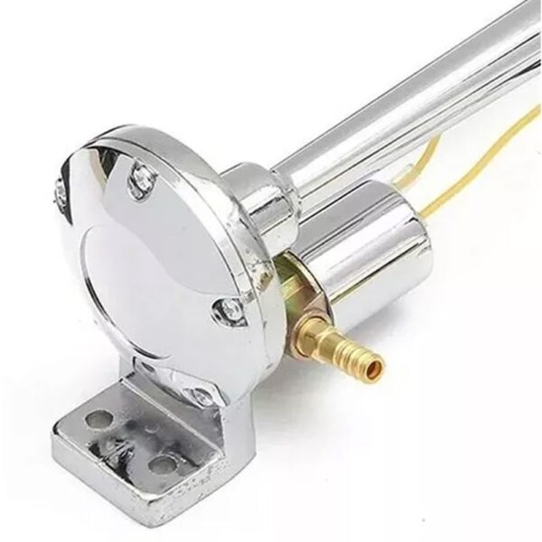 Kit 2 Buzinas Marítima 1 Metro para Caminhão 24V + Válvula solenoide de 1/2 C/ Suporte Sem Furar Teto