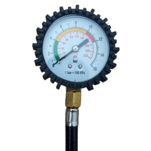 Calibrador Analógico Com Bico - 0 a 220 Psi Cabo - 1/4 NPT