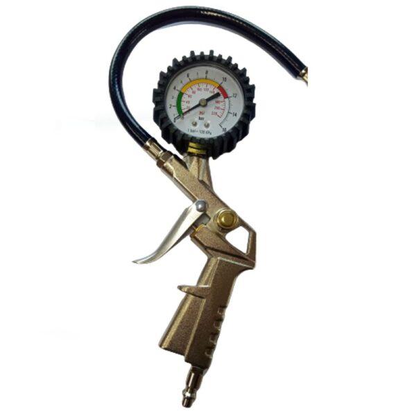 Inflador Com Calibrador Analógico E Bico - 0 A 200 Psi