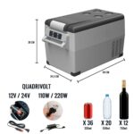 Geladeira Portátil 35 Litros 110v 220v 12v 24v Digital Quadrivolt
