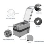 Geladeira Portátil 35 Litros 110v 220v 12v 24v Digital Quadrivolt