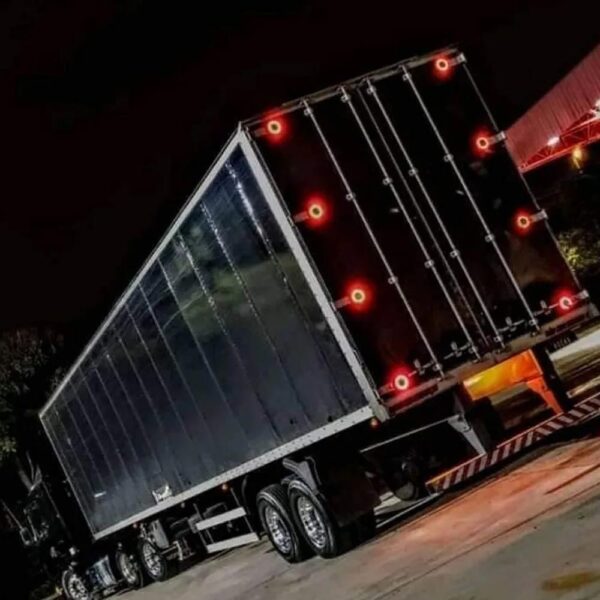 Kit Lanternas Traseiras de Led Tampa Baú Caminhão Carreta 8 Unidades