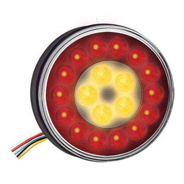 Kit Lanternas Traseiras de Led Tampa Baú Caminhão Carreta 8 Unidades