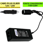 Fonte Conversora Elber para Geladeira Portátil de 12/24v para 110/220v