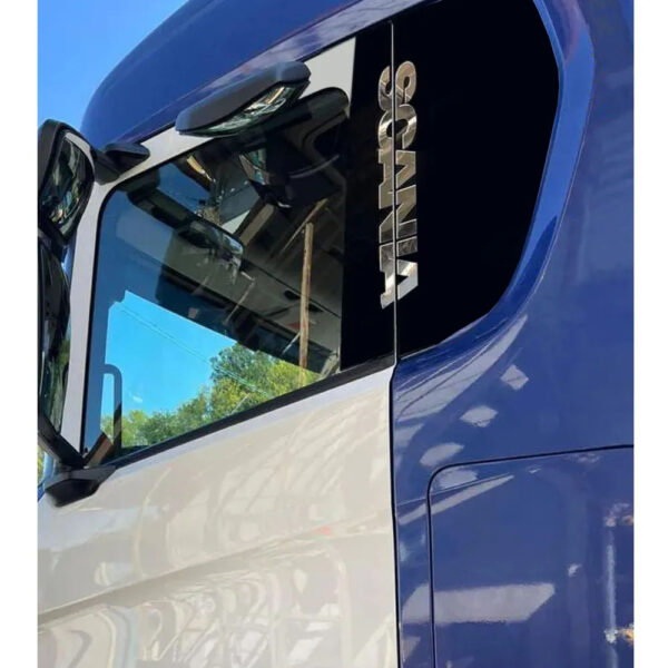Aplique Acrílico Coluna Porta para Caminhão Scania NTG Black Piano