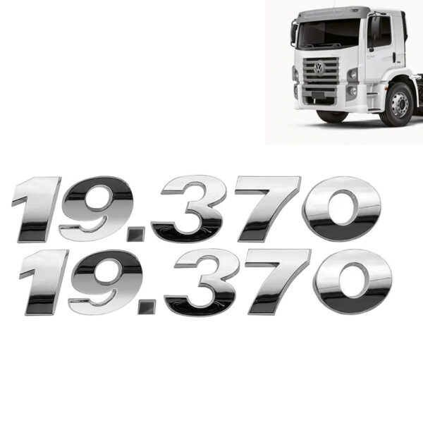 Par Letreiro Emblema Cromado para Caminhão Vw Constellation 19-370