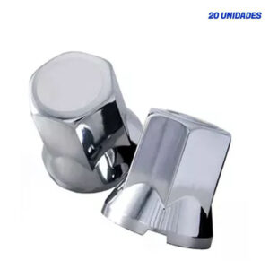 Kit 20 Capas Porca Cromada Tradicional 32/33mm