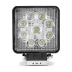 Par Farolete Farol Auxiliar Led Bivolt Quadrado 9 LEDS 8,5 cm