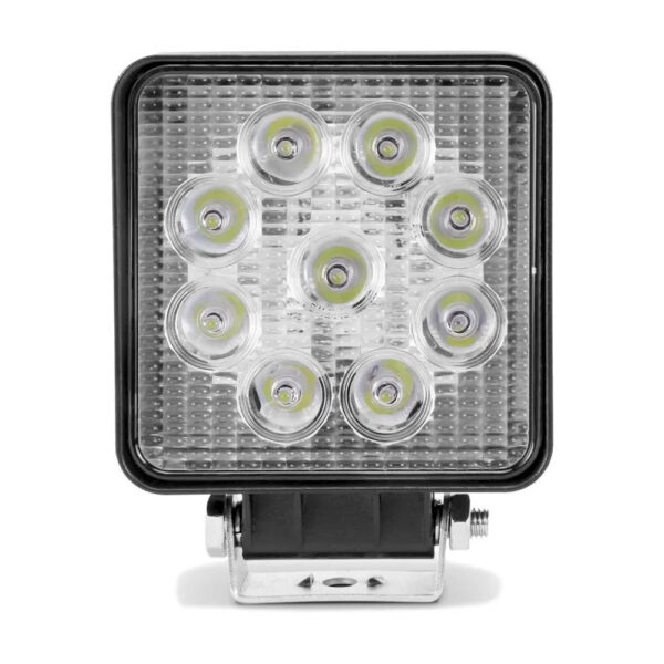 Par Farolete Farol Auxiliar Led Bivolt Quadrado 9 LEDS 8,5 cm