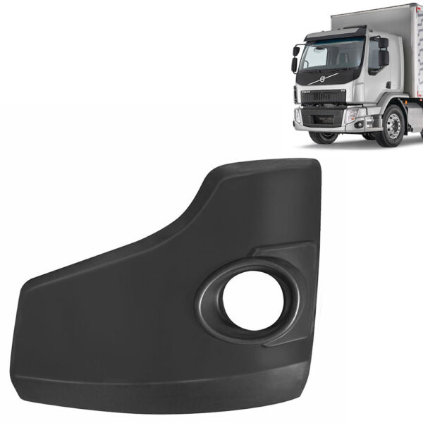Ponteira Para-Choque para Caminhão Volvo Vm após 2020 Lado Esquerdo com Abertura para Farol