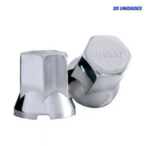 Kit 20 Capas Porca Cromada Iveco 27mm