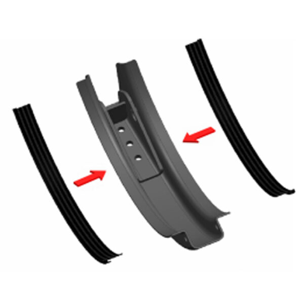 Perfil Borracha Suporte Tanque Combustível Caminhão 167 mm
