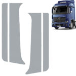 Par Aplique Inox Coluna da Porta para Caminhão New Mb Actros 2021