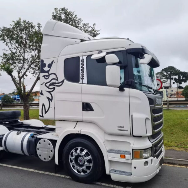 Par Aplique Coluna Porta Inox para Caminhão Scania S4 / S5 / S6