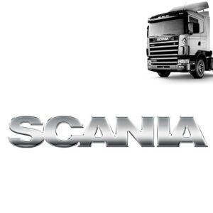 Emblema Cromado Grade para Caminhão Scania S4 P94 R114 R124