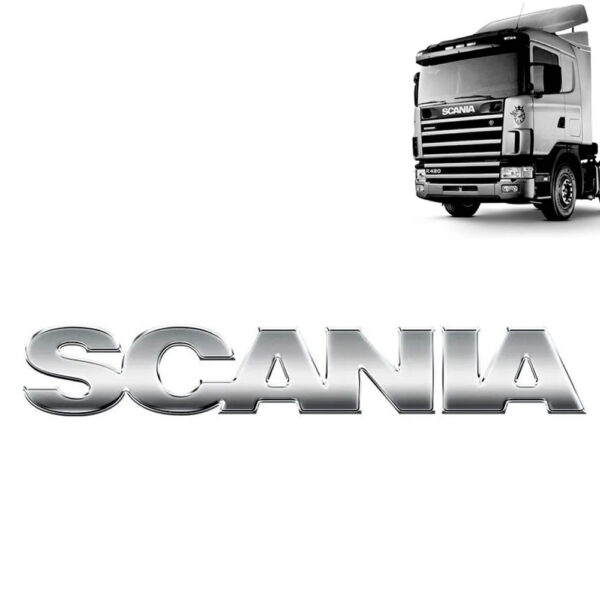 Emblema Cromado Grade para Caminhão Scania S4 P94 R114 R124