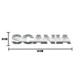 Emblema Cromado Grade para Caminhão Scania S4 P94 R114 R124