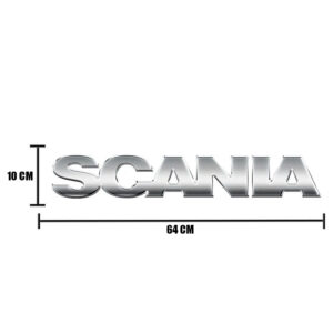 Emblema Cromado Grade para Caminhão Scania S4 P94 R114 R124