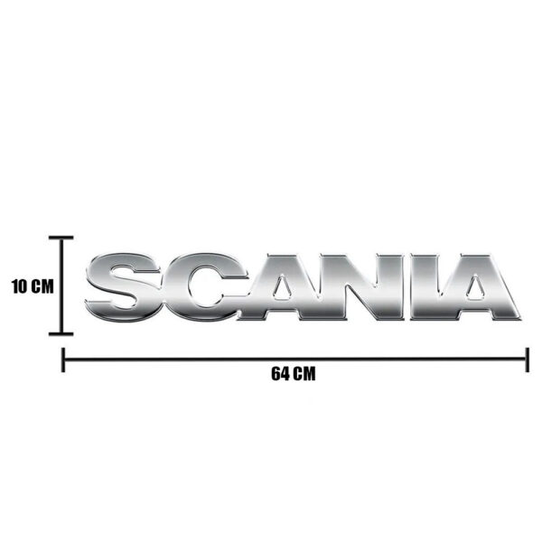 Emblema Cromado Grade para Caminhão Scania S4 P94 R114 R124