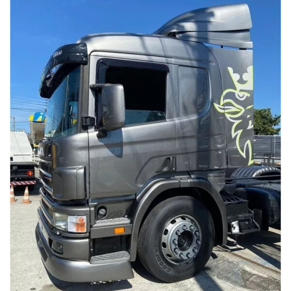 Spoiler Bigodinho em Fibra para Caminhão Scania S4 P94 / 114 / 124 Para-Choque Ferro