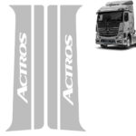 Par Aplique Inox Coluna da Porta para Caminhão New Mb Actros após 2021 Escrita