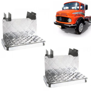 Par Estribo Escada Cromada para Caminhão MB 1113 1513 1313 1318 1518