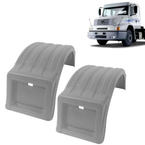 Par Para-Lama Traseiro Cinza para Caminhão Mb 1634 / 1938 ls