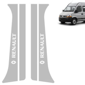 Par Aplique Inox Coluna da Porta para Renault Master até 2013