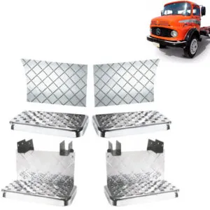 Kit Estribos Cromados para Caminhão MB 1113 1513 1313 1318...