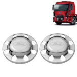 Par Sobre Tampa Cubo Cromada Traseira para Caminhão Ford Cargo