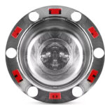 Par Sobre Tampa Cubo Cromada Dianteira para Caminhão Ford Cargo 2042 / 2842 Extra Pesado