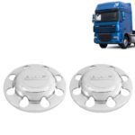 Par Sobre Tampa Cubo Cromada Traseira para Caminhão Daf CF / XF