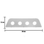 Aplique Inox Túnel Traseiro com Lanternas LED Laranja Para Caminhão Scania S5 / S6 / NTG