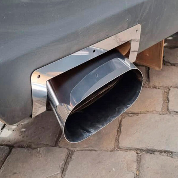 Ponteira Escapamento Oblongo com acabamento Inox para Caminhão Scania NTG