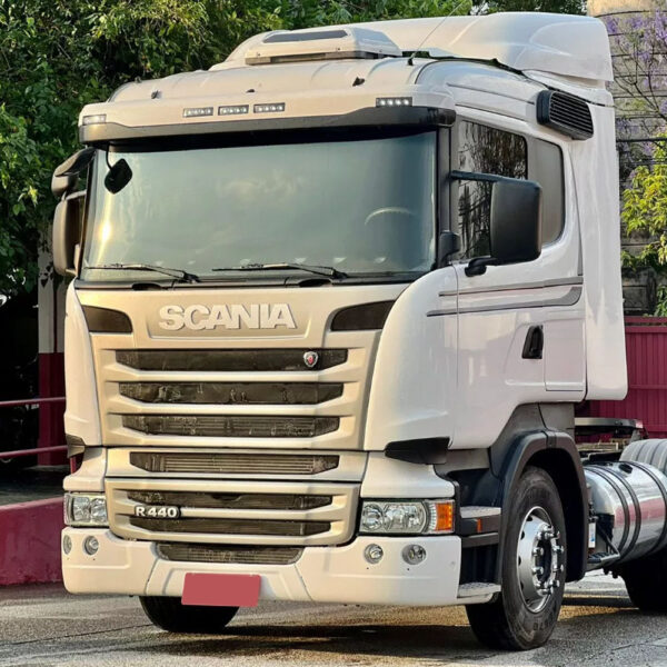 Kit Tapa Sol Scania Streamline com suporte de adaptação para Scania S4 e S5 Antigo + Lanternas