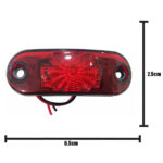 Lanterna Delimitadora Placa LED Vermelha para Universal Caminhão 12v 24v