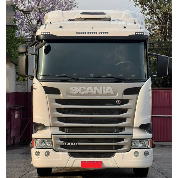 Kit Tapa Sol Scania Streamline com suporte de adaptação para Scania S4 e S5 Antigo + Lanternas