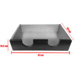 Caixa para Fogareiro Madeira / Inox 47 x 29 x 10,5 cm