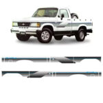 Conjunto Faixa Adesiva para Chevrolet D20 1993 Prata