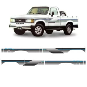 Conjunto Faixa Adesiva para Chevrolet D20 1993 Prata
