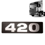 Letreiro Emblema Frontal 420 Para Caminhão Scania S4 até 2004