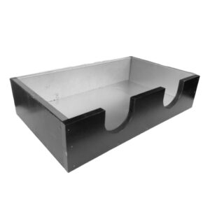 Caixa para Fogareiro Madeira / Inox 47 x 29 x 10,5 cm