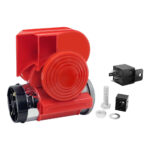 Buzina a Ar Compacta com Compressor 12v Universal para Carro Moto Trator