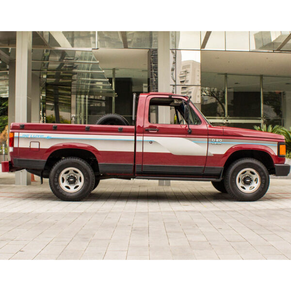 Conjunto Faixa Adesiva para Chevrolet D20 1993 Prata