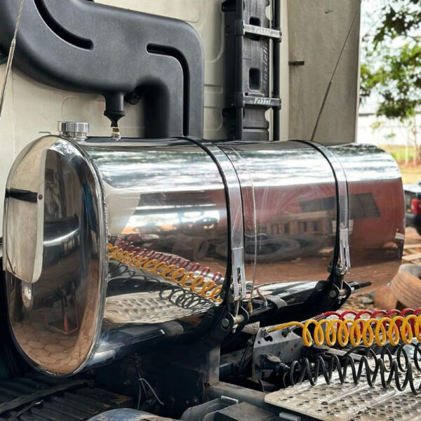Tanque Combustível Inox Plataforma Oval 350mm para Caminhão